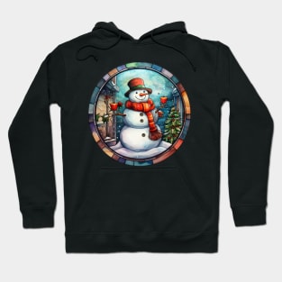 Snowman with christmas candles Hoodie